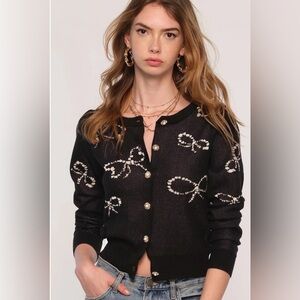 NWT Heartloom Liden Bow
Cardigan in Black from Revolve, Size XS
